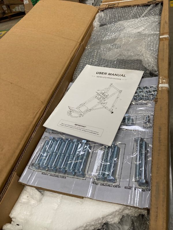 Photo 1 of ***(PARTS ONLY -SELLING AS IS )*** 
Dripex Leg Press Machine, Leg Press Machines for Home Gym, Professional Leg Press Hack Squat Machine Combo with 4 Weight Plate Storage Holders for Full Lower Body Workout