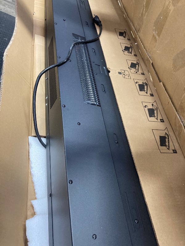 Photo 1 of **MISSING REMOTE**70 inch Electric Fireplace, 4.3" Ultra-Thin Electric Fireplace Inserts, Ultra-Narrow Frame, Wall Mounted and Recessed Fireplace, Log & Crystal, Touch Screen & Remote Control, 1500W