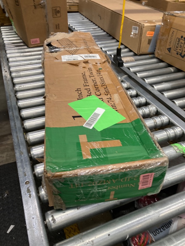 Photo 1 of ***USED****COMASACH 14 inch Queen Bed Frame, Easy Assembly, No Box Spring Needed, Heavy Duty Metal Platform Queen Size, Noise Free, Black

