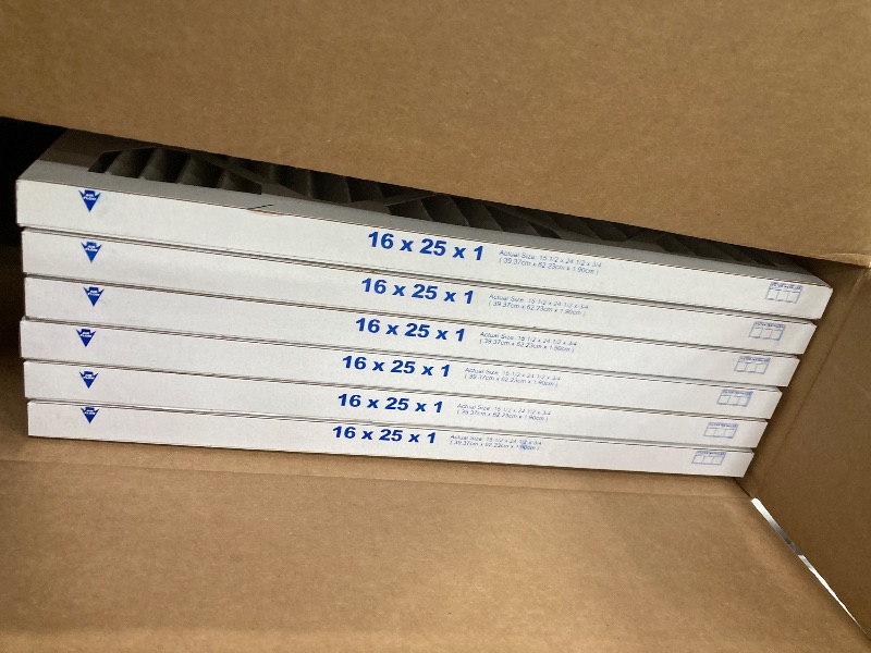 Photo 1 of 16 in. X 25 in. X 1 in. Dust Reduction Pleated MERV 8 Air Filter (6-Pack)
