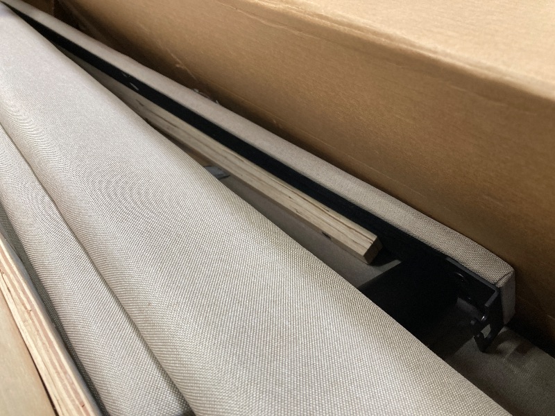 Photo 1 of **** UNKNOWN IF MISSING PARTS ***Novilla Queen Bed Frame with Headboard, Bed Frame Queen Size with Wood Slats Support,Linen Upholstered Adjustable Headboard, No Box Spring Needed, Heavy Duty Feet, Easy Assembly, Beige