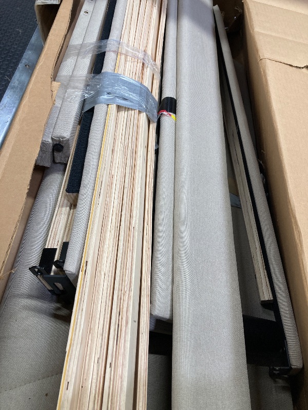 Photo 1 of **** UNKNOWN IF MISSING PARTS ***Novilla Queen Bed Frame with Headboard, Bed Frame Queen Size with Wood Slats Support,Linen Upholstered Adjustable Headboard, No Box Spring Needed, Heavy Duty Feet, Easy Assembly, Beige