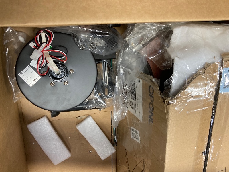 Photo 1 of ***UKNKNOWN IF MISSING PARTS***OPONL Natual Solid Wood Ceiling Fan with Light 52 Inch, Low Profile, Remote Control, Downrod Mount, Noiseless, Reversible, 6CCT, Dimmable, 6 speeds, Timeable, Ceiling Fans with Lights for Living Room