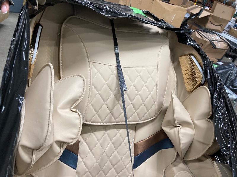 Photo 1 of ***UKNKNOWN IF MISSING PARTS**
Advanabd Massage Chair, Full Body Zero Gravity Shiatsu 4D Recliner with Heated Bluetooth Foot Roller, Beige