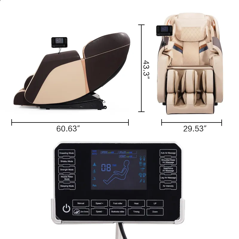 Photo 1 of ***UKNKNOWN IF MISSING PARTS**
Advanabd Massage Chair, Full Body Zero Gravity Shiatsu 4D Recliner with Heated Bluetooth Foot Roller, Beige