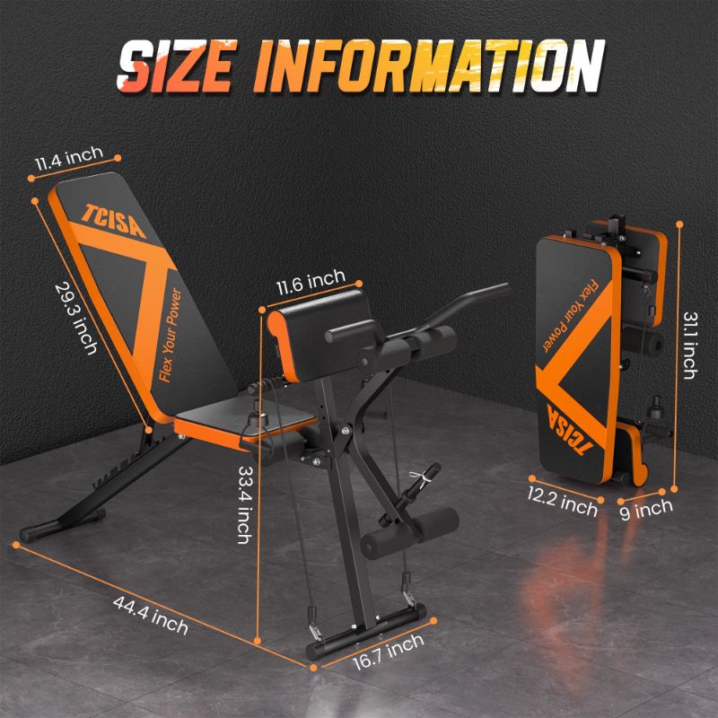 Photo 1 of ****PARTS ONLY *** PARTIAL SET***Weight Bench, TCISA Adjustable Weight Bench with Leg Extension and Preacher Curl Pad, Flat Incline Decline Utility Workout Bench for Home Gym Dumbbell Exercise
