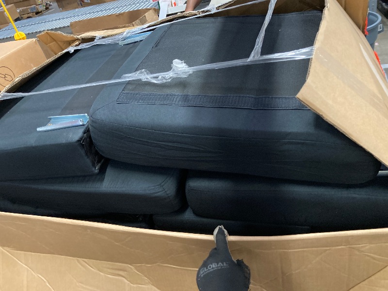 Photo 1 of  ***UKNKNOWN IF MISSING PARTS** 
 Walsunny 73.6" Convertible Sectional Reversible Sofa Couch, Sleeper Sectional L-Shaped Couch 3-Seat Sofa with Reversible Chaise for Small Space,Black

