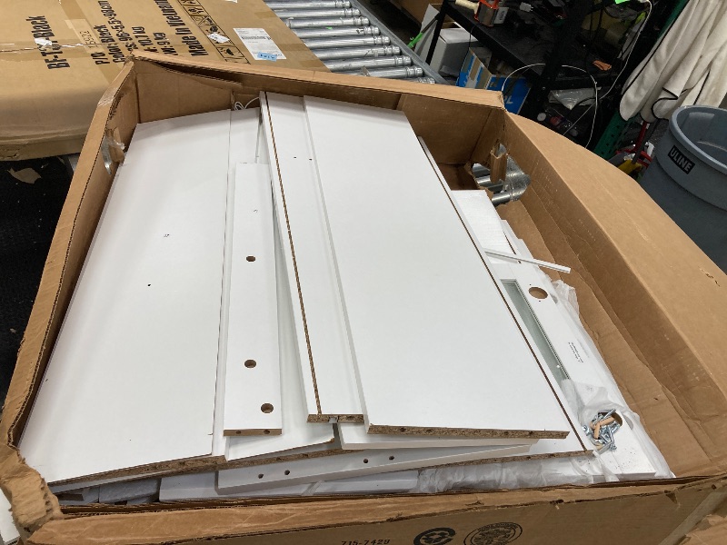 Photo 1 of *** MISSING PARTS ***Homfa 70.9'' Kitchen Pantry Cabinet with Charging Station and LED Light, 3 Drawers Buffet Storage Cabinet with Glass Doors and Adjustable Shelves, White