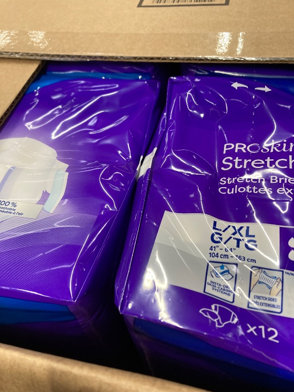 Photo 1 of TENA ProSkin Overnight Protection Incontinence Adult Diapers for Women & Men, Stretch, Adult Diapers, Large/Extra Large, 48 Count (4 Packs of 12) Packaging May Vary