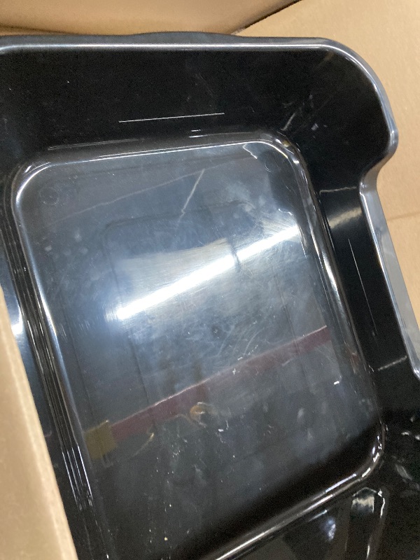 Photo 1 of 1 Pack Extra Large Dog Litter Box Pan Tray (ABS Material), Low Entry Jumbo Senior Litter Boxes for Multiple Kitten Big Cats, Pet Safe Indoor Dog Potty (Black, 24" L x 20" W)
