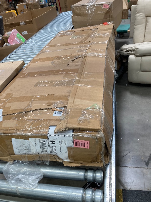 Photo 1 of ***(PARTS ONLY -MISSING PIECES -SELLING AS PARTS ONLY)***
Feonase Queen Bed Frame with Charging Station, Upholstered Platform Frame with Wingback Storage Headboard, No Box Spring Needed, Easy Assembly, Dark Gray  ***(BOX RIPPED/TORN)***