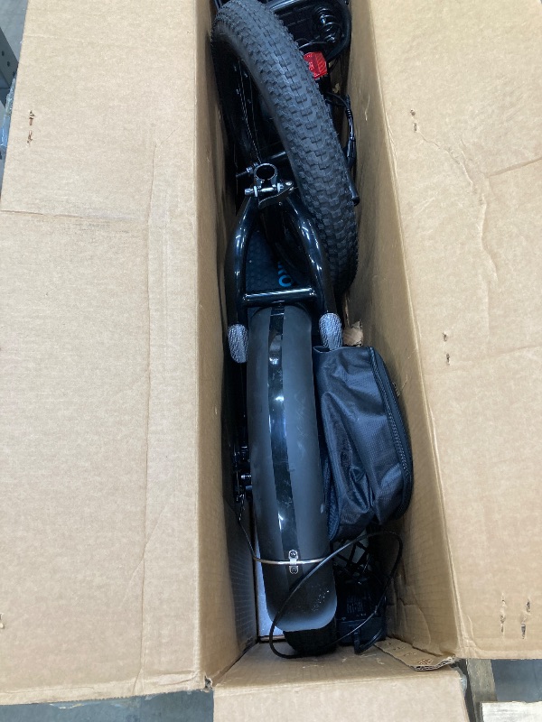 Photo 1 of ***(MISSING KEY, TIRE NOT INSIDE RIM COMPLETELY, SOME SCUFFS/SCRATCHES)*** 
Caroma 819W Foldable Electric Scooter Adults, 20" Fat Tire Electric Bike with 500Wh Battery, Up to 30Miles & 20MPH, Adult Electric Bicycles for Commuting with Basket & Adjustable 