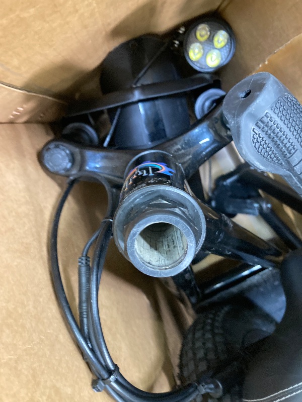 Photo 1 of ***(MISSING KEY, TIRE NOT INSIDE RIM COMPLETELY, SOME SCUFFS/SCRATCHES)*** 
Caroma 819W Foldable Electric Scooter Adults, 20" Fat Tire Electric Bike with 500Wh Battery, Up to 30Miles & 20MPH, Adult Electric Bicycles for Commuting with Basket & Adjustable 