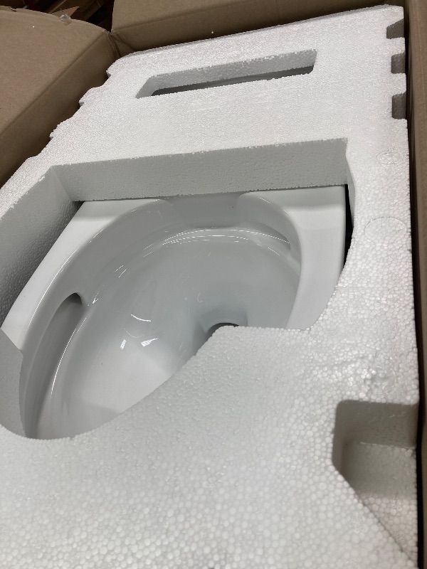 Photo 1 of ***MISSING TANK -SELLING AS BOTTOM TOILET PART ONLY *** SEE PHOTO 
TOTO Drake ONE Piece Elongated 1.28 GPF Universal Height TORNADO FLUSH Toilet  Lever, Cotton White - CST776CEFRG#01