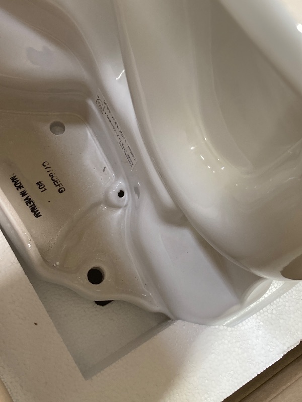 Photo 1 of ***(BOWL ONLY TANK NOT INCLUDED -SELLING AS PARTS ONLY)*** 
TOTO Drake One-Piece Elongated 1.28 GPF Universal Height TORNADO FLUSH Toilet Cotton White - CST776CEFRG#01 