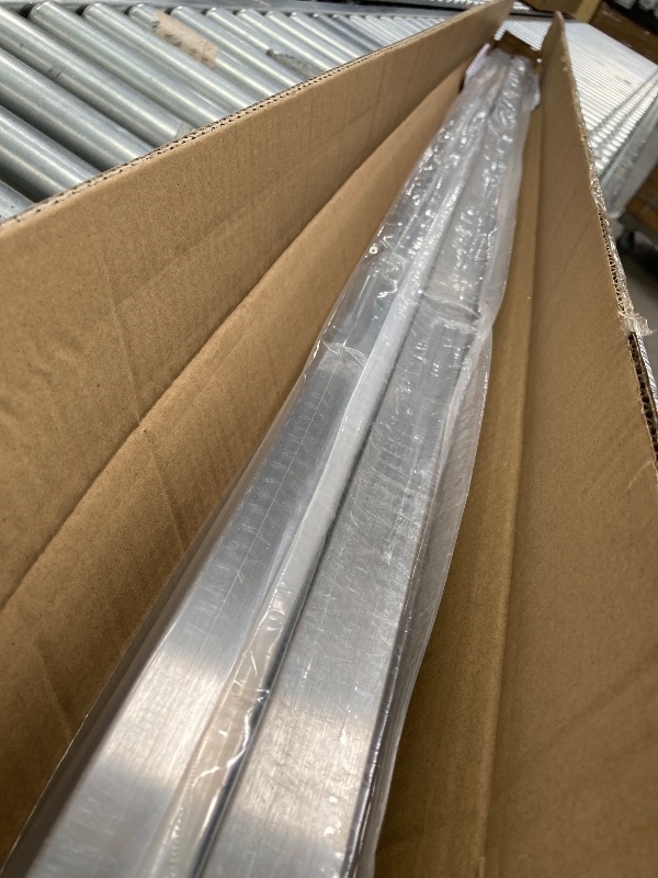 Photo 1 of **MISSING HARDWARE**Muzata 10Ft Pre-drilled Stair Handrail 1"x2" Rectangular Brushed Wall Mounted Handrail Stainless Steel Safety Hand Rail Indoor Outdoor Stair Hand Railing Wood Concrete Brick Wall HK28 SL4