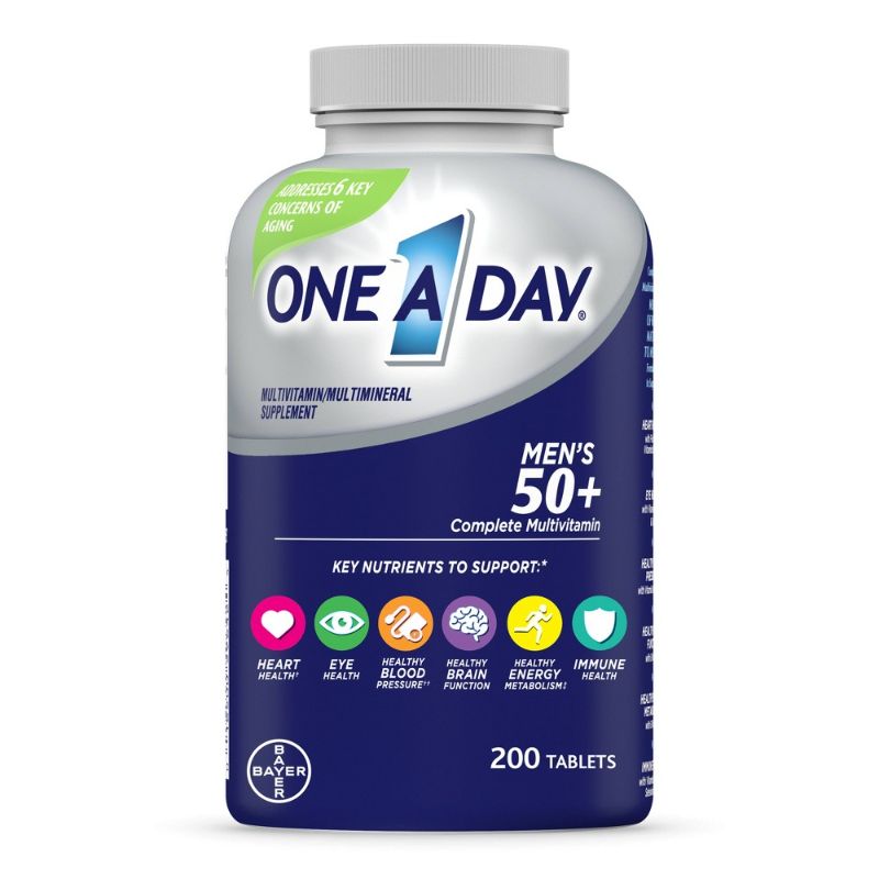 Photo 1 of **BB 10/26**One-a-Day, Men's 50+, Complete Multivitamin, 200 Tablets