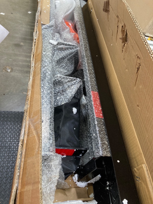 Photo 1 of VEVOR Motorcycle Carrier, 600 LBS Steel Motorcycle Carrier Hitch Mount with 47" Longer Ramp, Scooter Dirt Bike Trailer Hauler with Ratchet Straps and Stabilizer, for Car, Truck with 2" Hitch Receiver