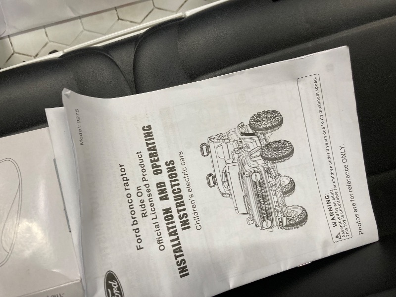 Photo 1 of ***I don't know if it works*** ENYOPRO 24V Ride On Toys for Big Kids, Licensed Ford Bronco Raptor 2-Seater Electric Car w/Remote Control, 21" Spacious Seat, 2x90W Powerful Motor, Spring Suspension, Bluetooth Music, 3 Speed - White