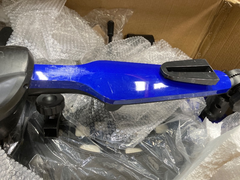 Photo 1 of ***I DON'T KNOW IF IT WORKS, I DON'T KNOW IF IT MISSES PARTS*** SACVON 4 Wheels Mobility Scooter with Cane Holder for Seniors, Electric Folding Wheelchair Device for Travel, Blue
