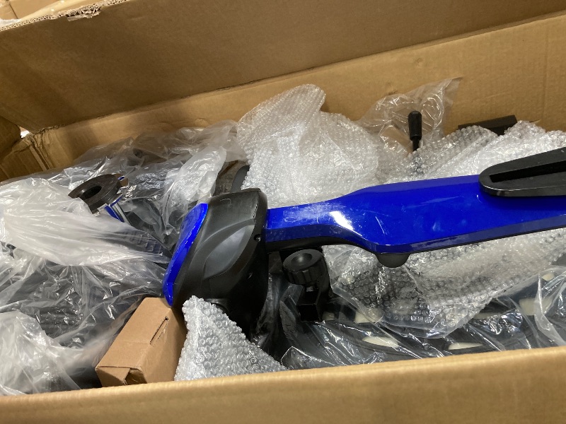 Photo 1 of ***I DON'T KNOW IF IT WORKS, I DON'T KNOW IF IT MISSES PARTS*** SACVON 4 Wheels Mobility Scooter with Cane Holder for Seniors, Electric Folding Wheelchair Device for Travel, Blue
