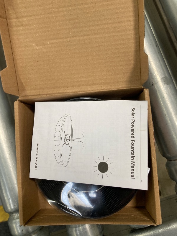 Photo 1 of ***(PARTS ONLY -MISSING PIECES)*** AUTGA Solar Fountain, Floating Solar Powered Water Fountain Pump for Bird Bath, Garden, Pond, Pool, Outdoor (1W)
