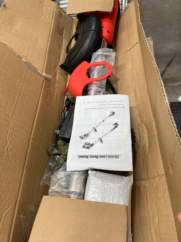 Photo 1 of **MISSING PARTS**Electric Cordless Grass Trimmer, Cordless Weed Eaters Wacker, 24V 650W Battery Operated Weedeaters, Weed Lawn Edger Eater, Electric Grass Cuting Machine with Wheels for Garden Use