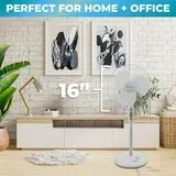 Photo 1 of ***(DAMAGED -SELLING AS PARTS ONLY)*** 
Comfort Zone 18 in. Pedestal Fan Tilt, 3 Speeds & Timer