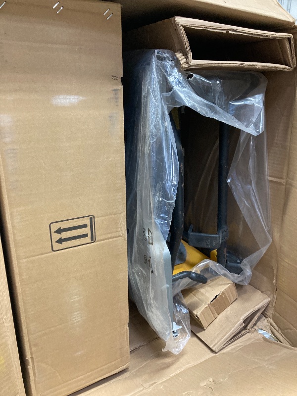 Photo 1 of ***I DON'T KNOW IF IT WORKS, I DON'T KNOW IF ANY PARTS ARE MISSING** DEWALT 10-Inch Table Saw with Rolling Stand, 32-1/2-Inch Rip Capacity (DWE7491RS)