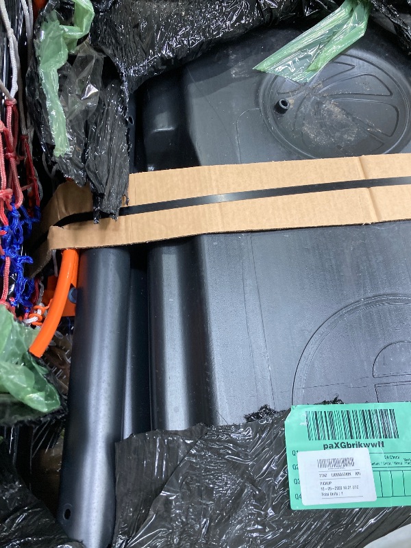 Photo 1 of ***I DON'T KNOW IF IT WORKS, I DON'T KNOW IF ANY PARTS ARE MISSING*** Basketball Hoop Outdoor 10 FT Height Adjustable Basketball Goals Systems Portable with 44" Backboard and Wheels for Youth Adults Kids - Backyard, Driveway, Indoor Play