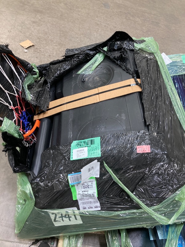 Photo 1 of ***I DON'T KNOW IF IT WORKS, I DON'T KNOW IF ANY PARTS ARE MISSING*** Basketball Hoop Outdoor 10 FT Height Adjustable Basketball Goals Systems Portable with 44" Backboard and Wheels for Youth Adults Kids - Backyard, Driveway, Indoor Play