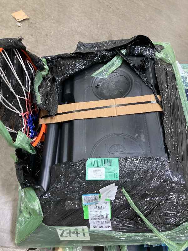 Photo 1 of ***I DON'T KNOW IF IT WORKS, I DON'T KNOW IF ANY PARTS ARE MISSING*** Basketball Hoop Outdoor 10 FT Height Adjustable Basketball Goals Systems Portable with 44" Backboard and Wheels for Youth Adults Kids - Backyard, Driveway, Indoor Play