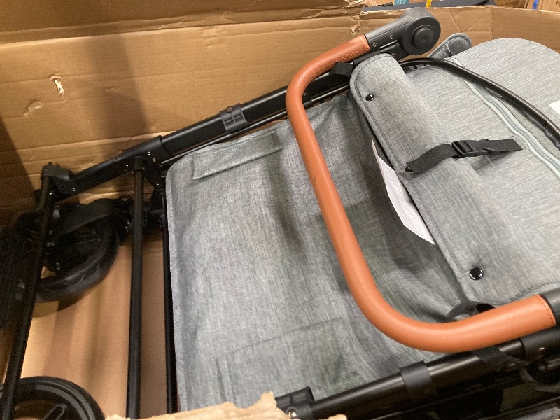 Photo 1 of ***I don't know if it works, I don't know if there are missing parts*** SACVON Toddler Stroller Wagon for 4 Kids with Cooler Bag,Parent Organizer,5-Point Harnesses,Black
