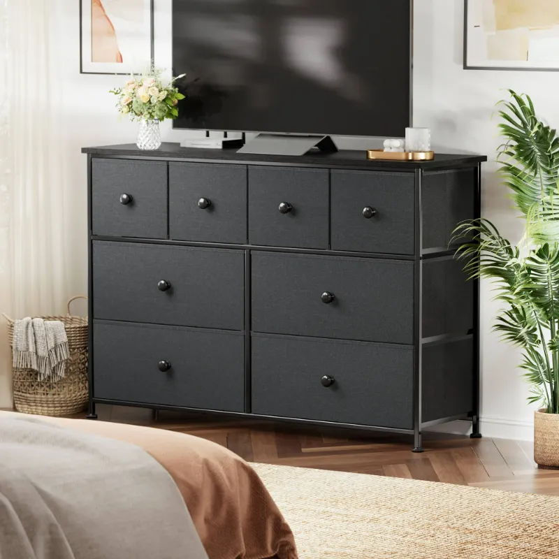 Photo 1 of 
GUNAITO 8 Drawer Dresser for Bedroom Chest of Drawers Fabric Storage Bin Black
