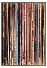 Photo 1 of  Victrola Record Player and Vinyl Vibes Framed Culture Canvas Wall Art Print