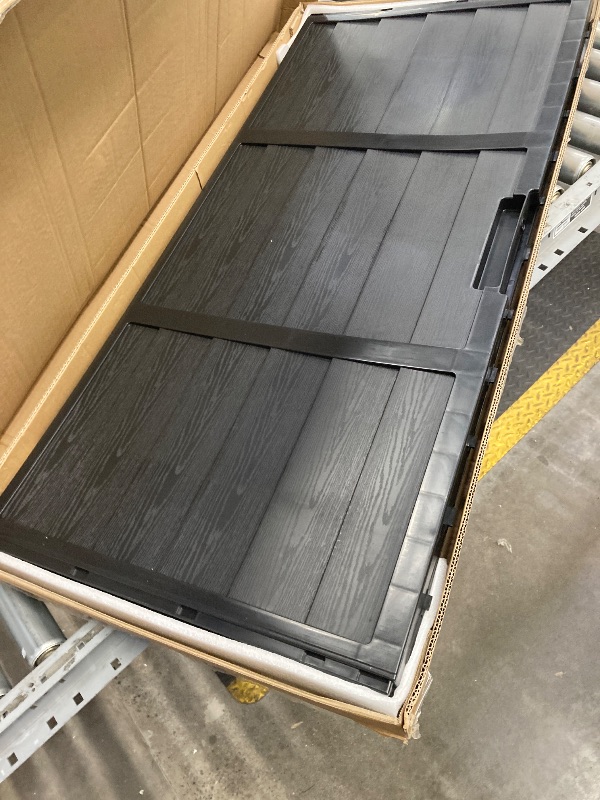Photo 1 of  75 Gallon Deck Box Lockable Resin Outdoor Storage Box