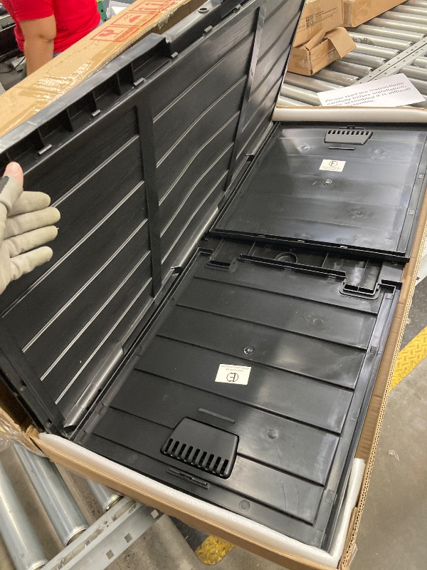 Photo 1 of  75 Gallon Deck Box Lockable Resin Outdoor Storage Box