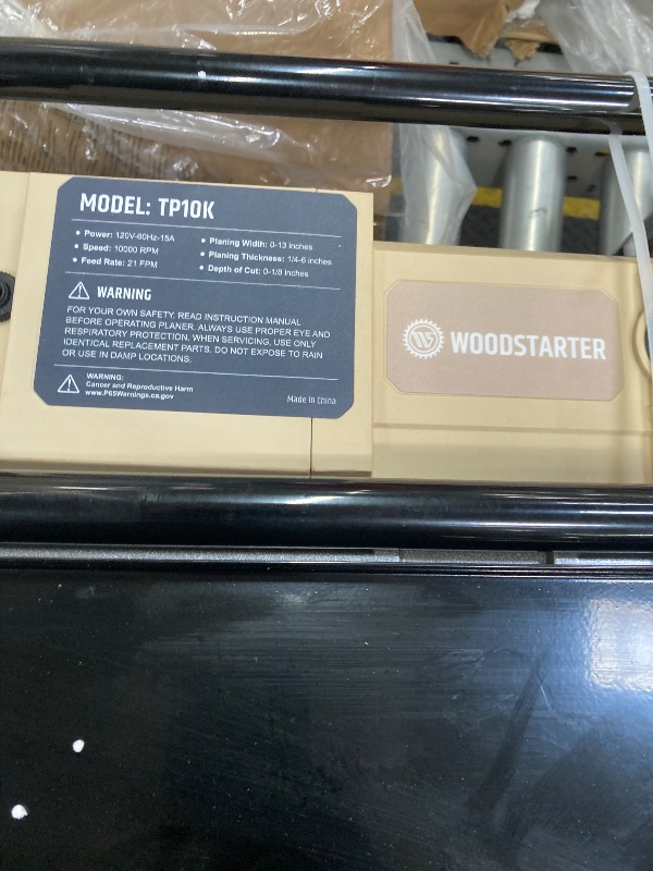 Photo 1 of 13-Inch Wood Planer, 15AMP 10000RPM Benchtop Planer, 2 HSS blades, 21FT/min planing speed, 0.25”-6.2'' cutting thickness, multi-size dust port, overload protection for woodworking