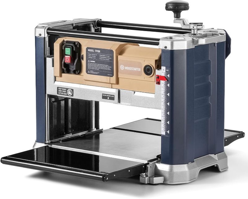 Photo 1 of 13-Inch Wood Planer, 15AMP 10000RPM Benchtop Planer, 2 HSS blades, 21FT/min planing speed, 0.25”-6.2'' cutting thickness, multi-size dust port, overload protection for woodworking