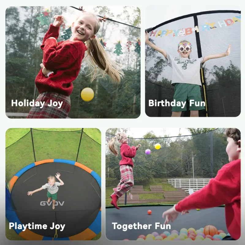 Photo 1 of Outdoor Trampoline, 14' Backyard Recreational Trampoline with Enclosure for Kids & Adults
*** ONLY BOX 2 OF 2 ONLY !!!!!!!! ***