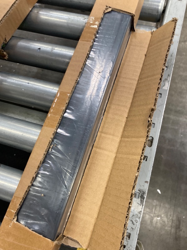 Photo 1 of 1 Pack 10FTx 2-3/8"x1-3/16 Aluminum Black Handrail with Nylon End Caps Self Drilling Screws, Rectangular Handrail Cuttable Flat Top Rail for Deck Stair Railing Indoor Outdoor Cable Railing System