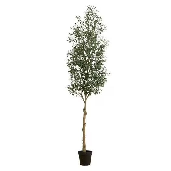 Photo 1 of 10 ft. Artificial Olive Tree, Green