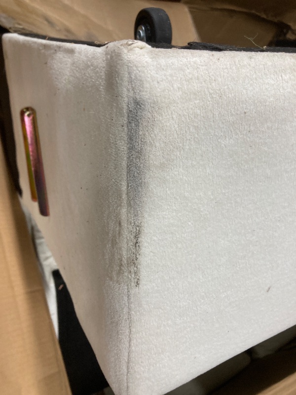 Photo 1 of ***(DAMAGED, STAINS ALONG CORNER EDGES, BROKEN SELLING AS IS -ONLY BOX RIPPED/TORN)***M2199 LOVESEAT SOFA BED IVORY 