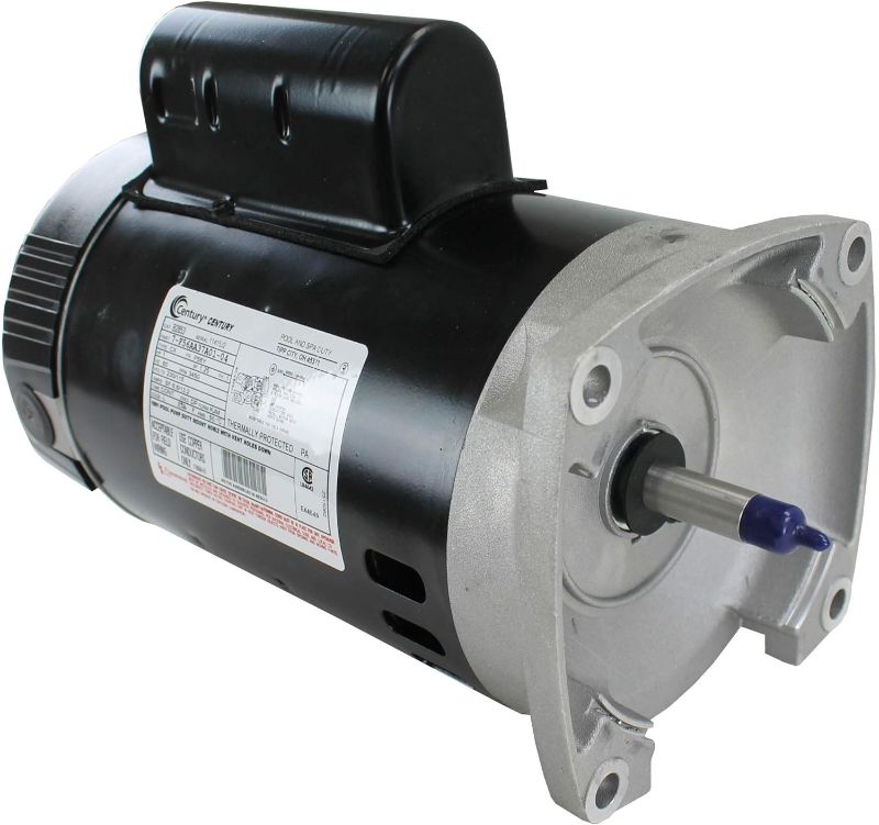 Photo 1 of  1 HP, 3450 RPM, 1 Speed, 230/115 Volts, 6.6/13.2 Amps, 1.25 Service Factor, 56Y Frame, PSC, ODP Enclosure, Square Flange Pool Motor
