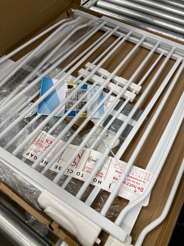 Photo 1 of ***IMAGEN REFERENCE***Fairy Baby 40.5" Extra Tall Baby Gate, 72.3"-76.7" Extra Wide Long Pet Gate, Metal Auto Close Safety Child Gate Indoor, Pressure Mounted Dog Gate No Climb Fence for Stairs Doorways Kid or Pet, White