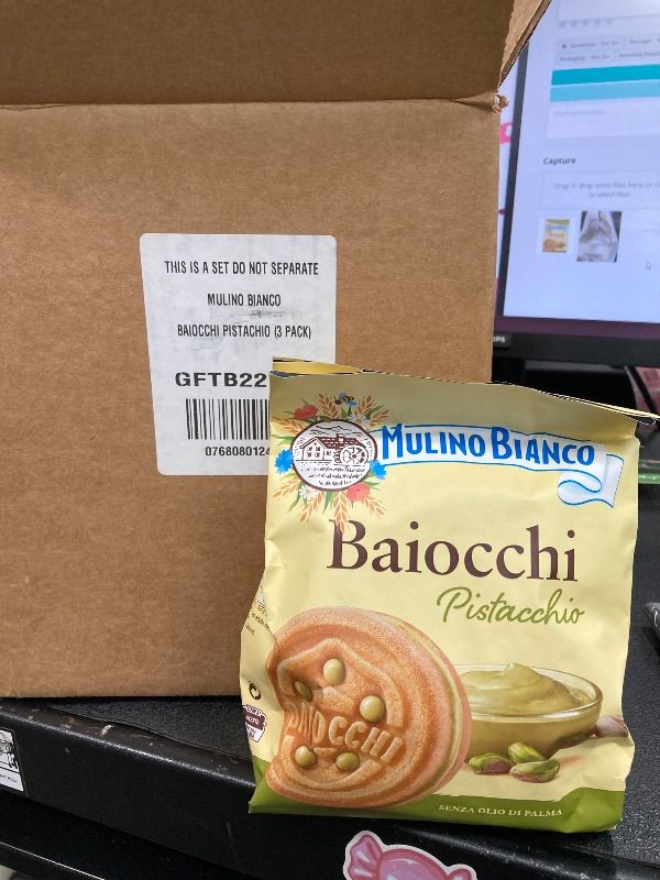 Photo 1 of ****BY 08/30/2025**** Bianco Baiocchi Pistachio Cookies 8.46oz (240g)