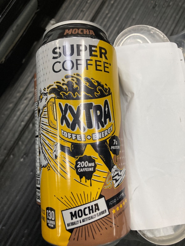 Photo 1 of ***BB 12/25/2025***Super Coffee Xxtra Coffee + Energy, Mocha, 7g Protein, 200mg Caffeine, No Added Sugar, Natural Flavors, Kosher, 15 Fluid Ounce (Pack of 12)
