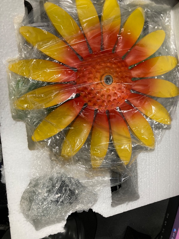 Photo 1 of ***IMAGE REFERENCE****hogardeck Outdoor Wind Spinner, 61" Metal Sunflower Wind Spinner with Stake, 360° Rotating Windmill Yard Art, Kinetic Wind Sculptures for Home Lawn Backyard Patio Decor, Gifts for Garden Lovers