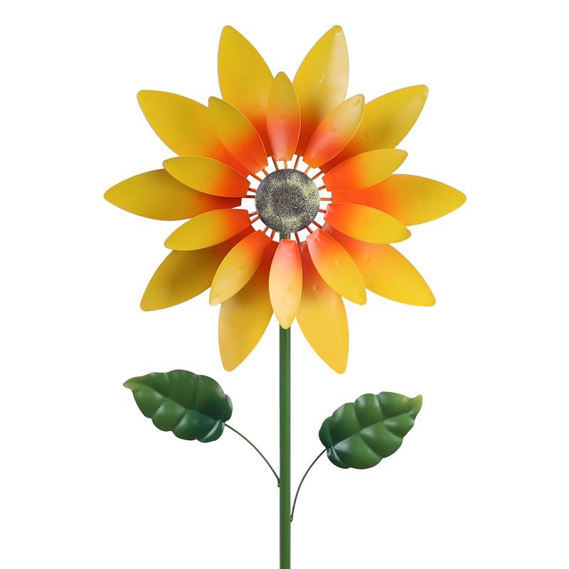 Photo 1 of ***IMAGE REFERENCE****hogardeck Outdoor Wind Spinner, 61" Metal Sunflower Wind Spinner with Stake, 360° Rotating Windmill Yard Art, Kinetic Wind Sculptures for Home Lawn Backyard Patio Decor, Gifts for Garden Lovers