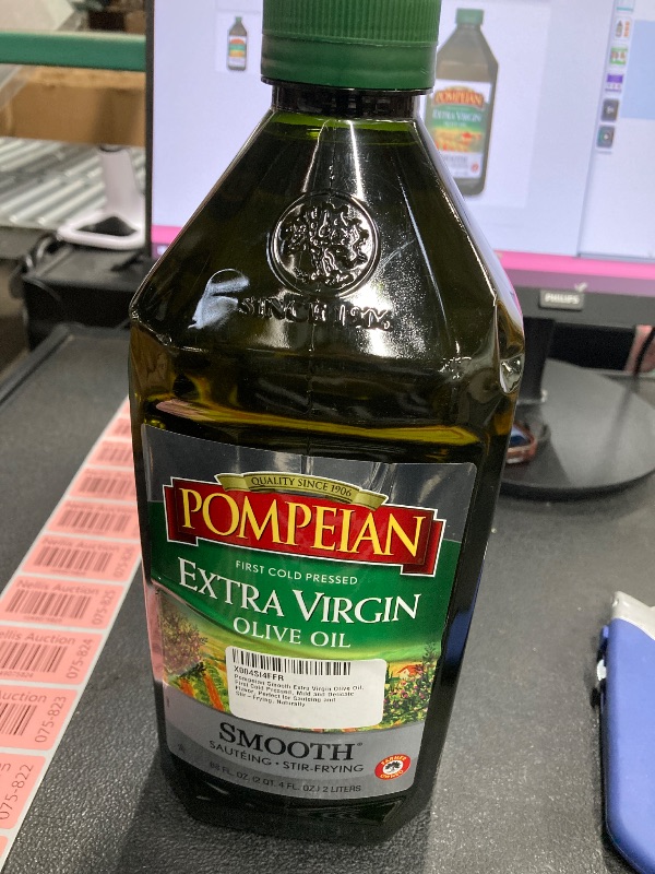 Photo 1 of ***BB 07/2025***Pompeian Smooth Extra Virgin Olive Oil, Contains Polyphenols, First Cold Pressed, 68 Fl Oz